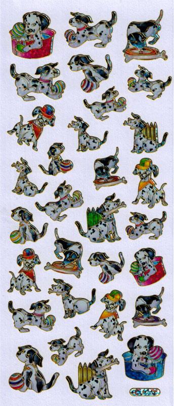Metallic stickers Dalmatian puppies